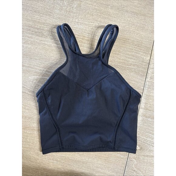 LULULEMON GET IT OM BRA - SIZE 4- BLACK - Picture 1 of 2